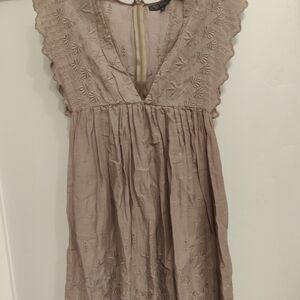 TopShop Embroidered V-Neck Dress